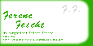 ferenc feicht business card